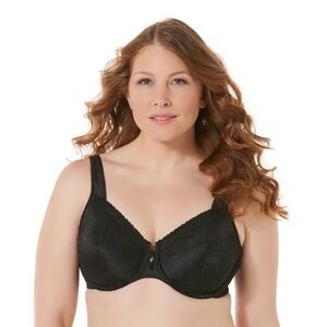 NWT Bali Women's Satin Tracings Lace Minimizer Bra